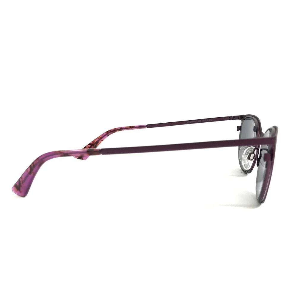 McQ Sunglasses MQ0295OP 002 Matte Purple Cat Eye Frames with Dark Blue Lenses